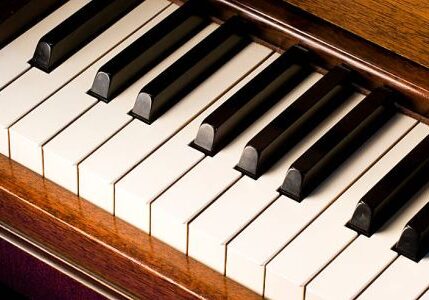 piano keys closeup